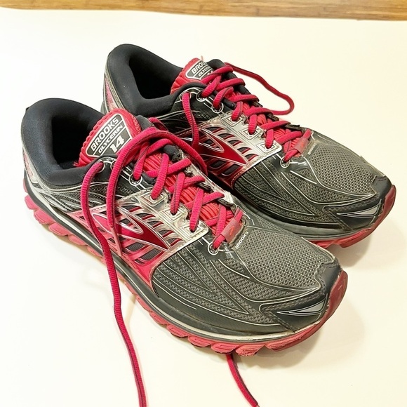 Brooks Glycerin 14 Pink, Silver, Gray Running Athletic Shoes. Women's Size 9.5 - Picture 1 of 14
